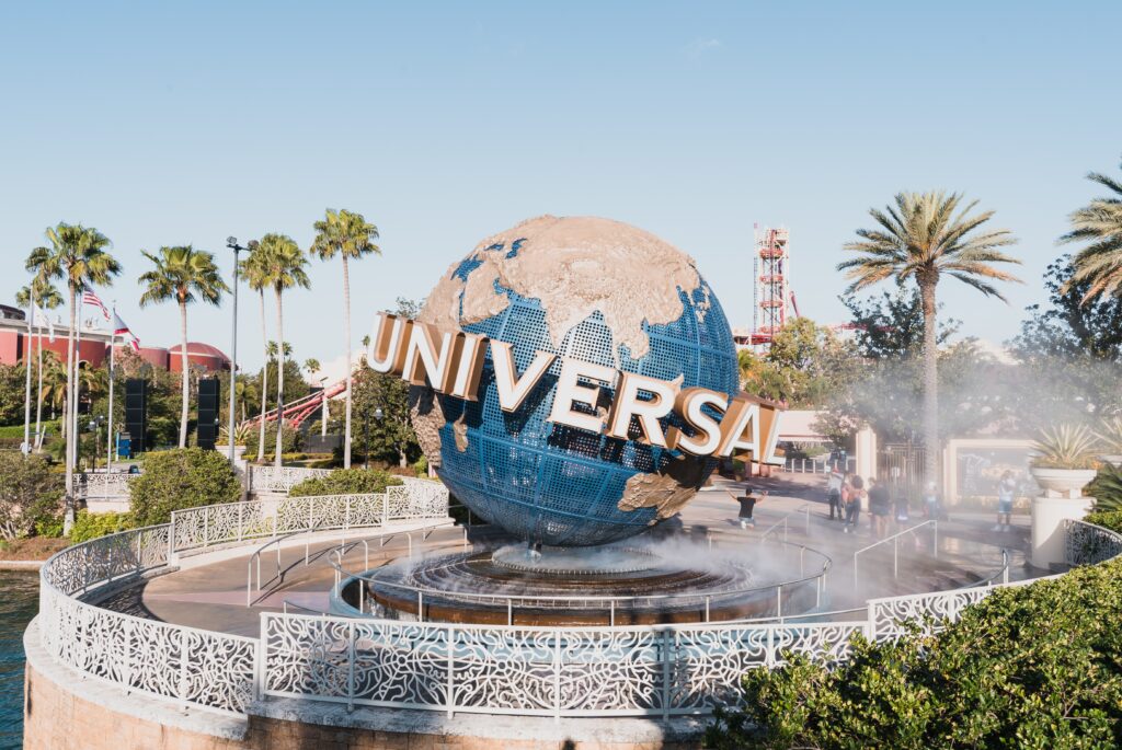 Universal Studio Globe Amongst The Palm Trees 