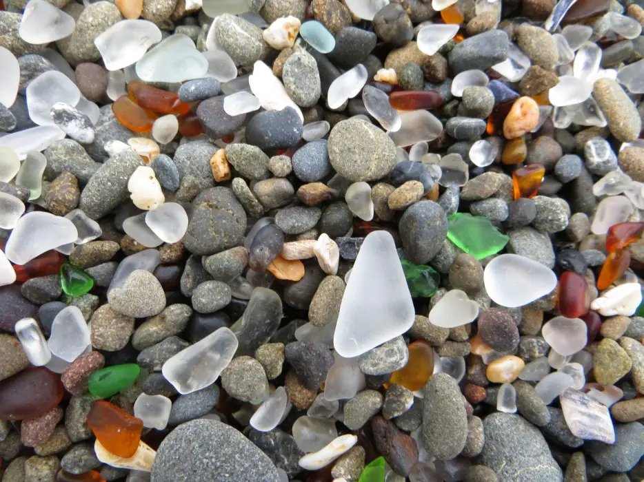 Colourful Pebbles On California's Glass Beach